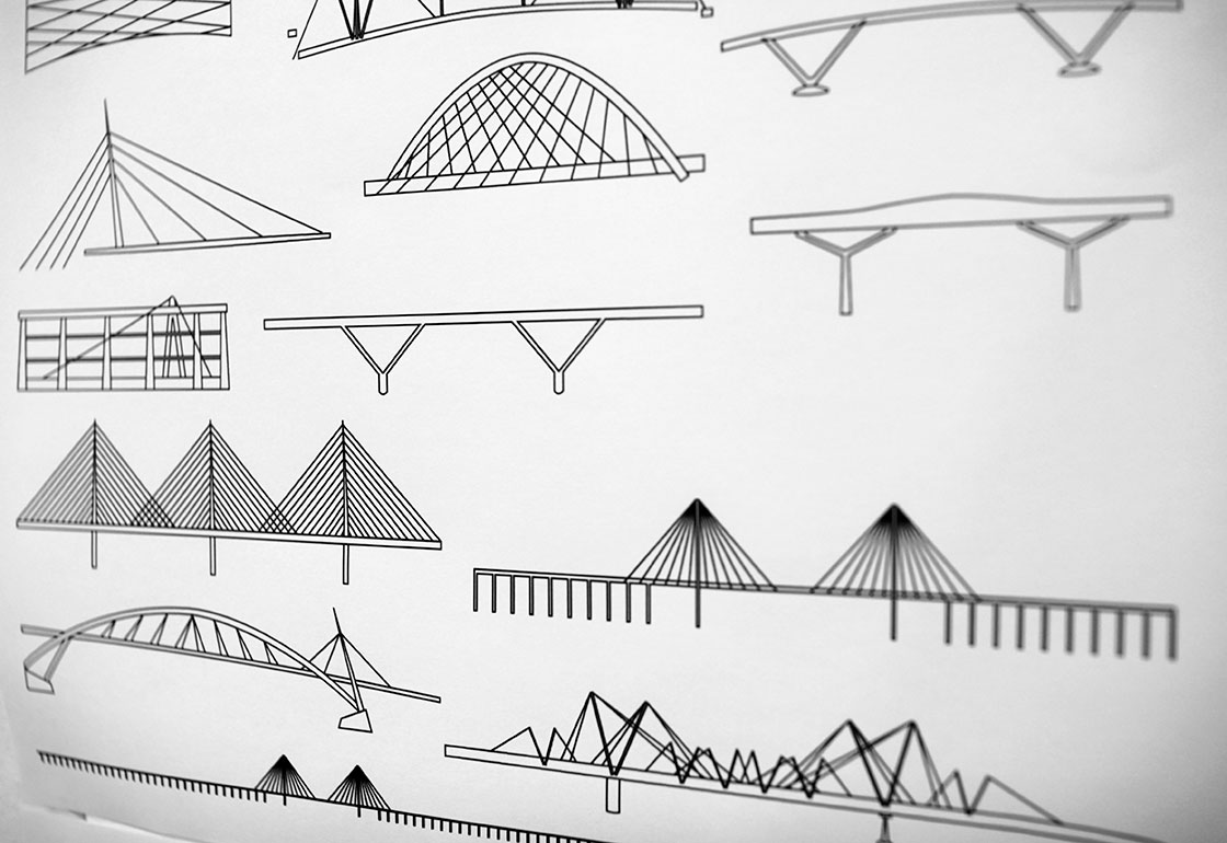 Various diagrams of bridges