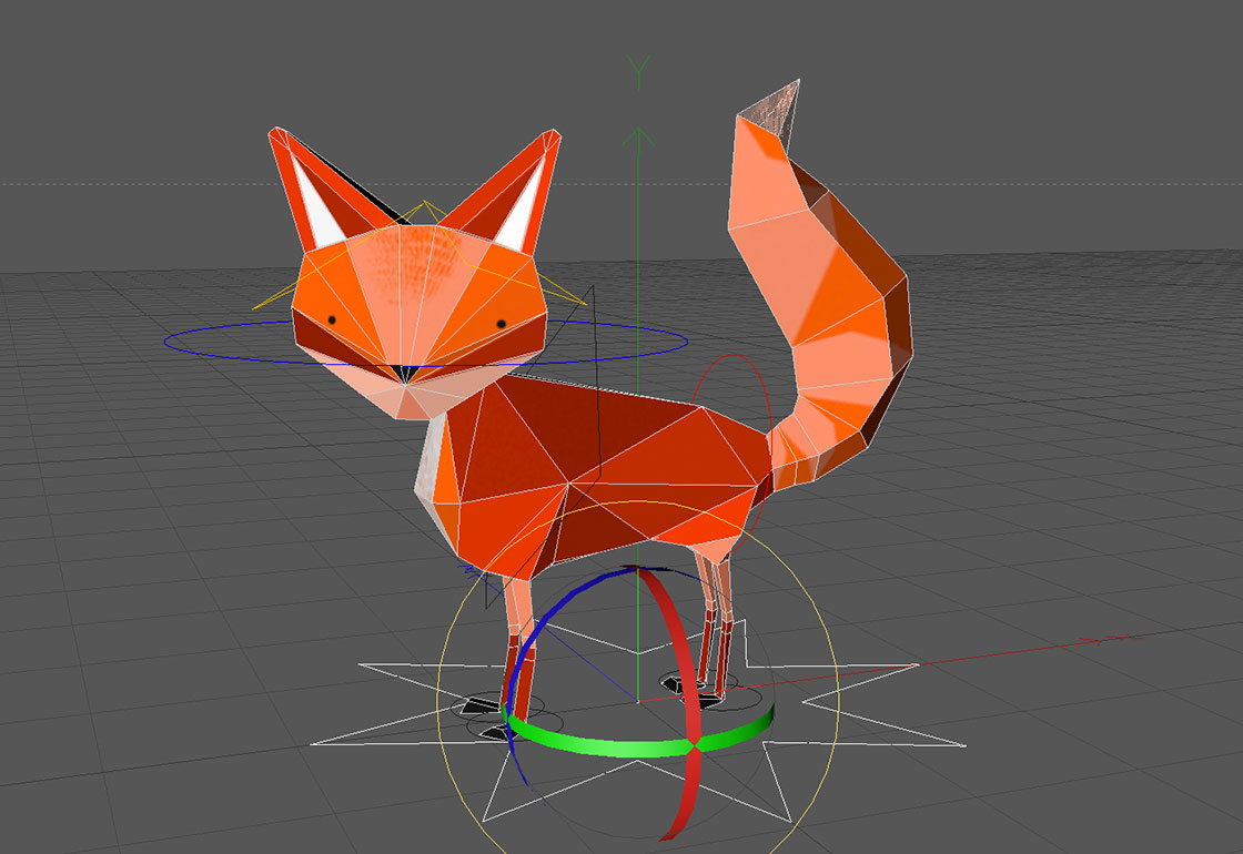 3D computer model of the fox character
