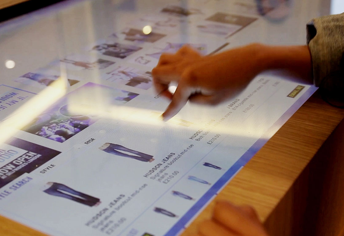 Touching a touchscreen