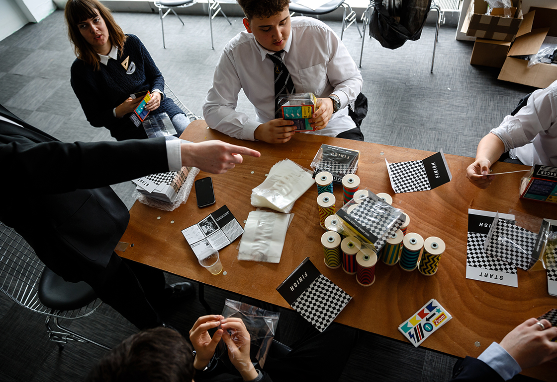 student production line ariel view